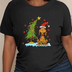 Christmas Tee Shirt NWOT Features Max from the Grinch
